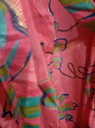 Kaftán de seda estampado floral