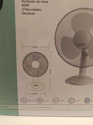 Ventilador de mesa Abrila Serie CAPE 40W