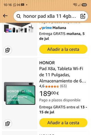 Tablet Honor Pad X8a 11 Bianca