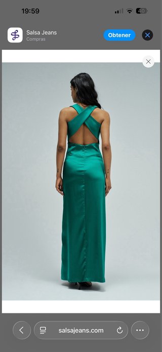 Vestido Salsa Jeans verde talla XS
