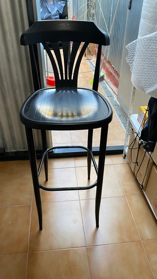 Taburete Alto Negro