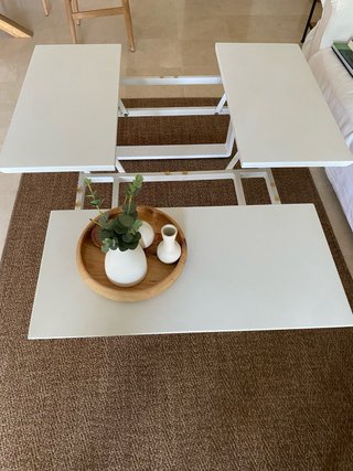 Mesa de centro blanca de ALUMINIO LACADO