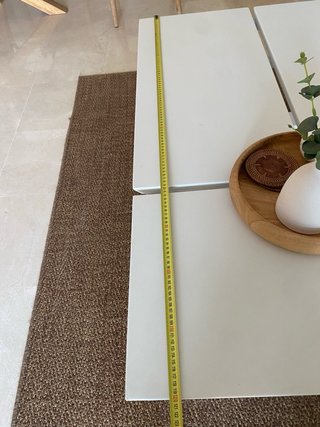 Mesa de centro blanca de ALUMINIO LACADO