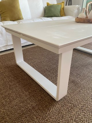 Mesa de centro blanca de ALUMINIO LACADO
