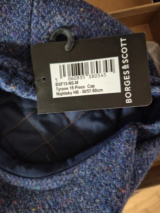 Gorra azul tweed multicolor,Borges & Scott