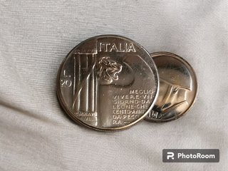 Riproduzione Moneta 20 Lire Italia Ⓜ️
