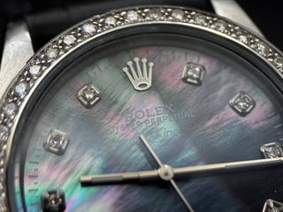 Reloj Rolex Air-King Bisel Diamantes Nácar