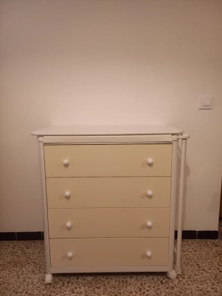 Cambiador bebé blanco con bañera