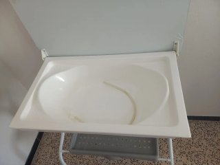 Bañera cambiador bebé blanco y gris