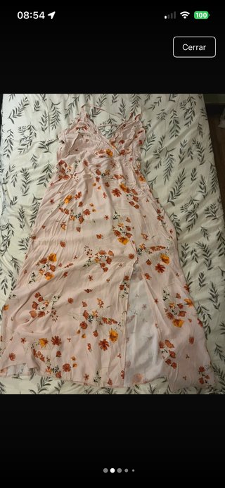 Vestido floral rosa estilo fairycore