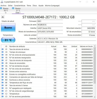 Disco Duro Seagate BarraCuda 1TB 2,5" SATA