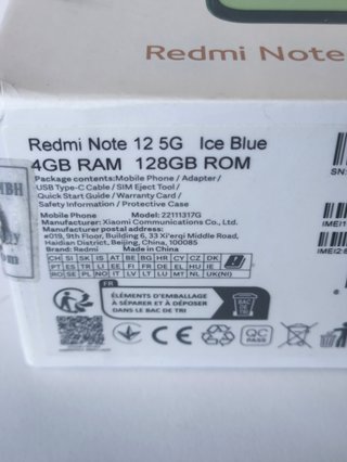 Xiaomi Redmi Note 12 5G 128GB