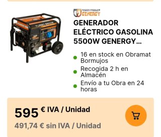 Generador Eléctrico Gasolina 5500W