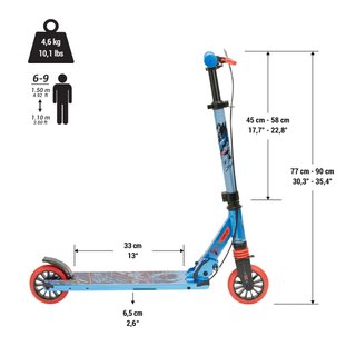 PRODUCTO OCASIÓN: Patinete Scooter Oxelo MID 5 Niños Freno