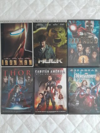 Pack 6 Películas Marvel Fase 1 DVD