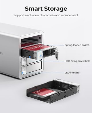 Caja ORICO 4 bahías SATA USB-C NUEVA