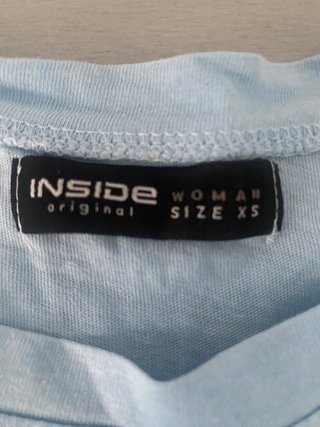 Top niña azul con cordón