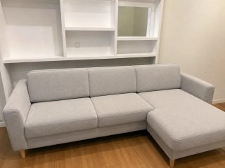 Divano modulare grigio 3 posti