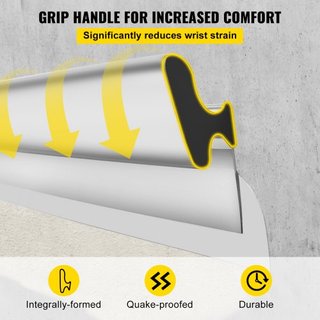 Cuchilla de Alisado de Yeso, Cuchillo de Aplanado de 24 pulgadas, Herramienta de Acabado de Cuchillo de Acero Inoxidable, Tapas de Impacto Alto para Sheetrock, Drywall, Gyprock, Tablero de Yeso