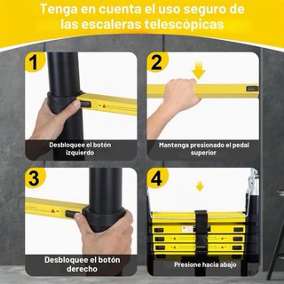 Escalera telescópica 5m (2.5+2.5m)