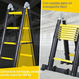 Escalera telescópica 5m (2.5+2.5m)