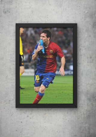 Cuadro Leo Messi Champions FCB