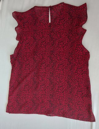 Blusa Easy Wear roja y negra Talla M