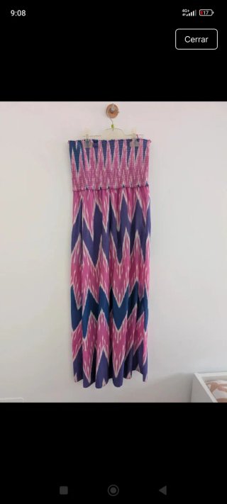 Vestido largo estampado XS
