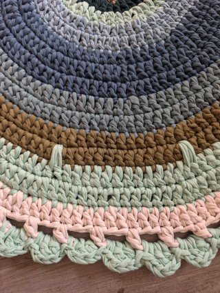 Tappeto all'uncinetto in cotone Trapillo 90cm