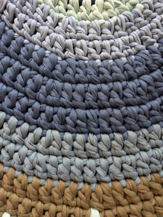 Tappeto all'uncinetto in cotone Trapillo 90cm