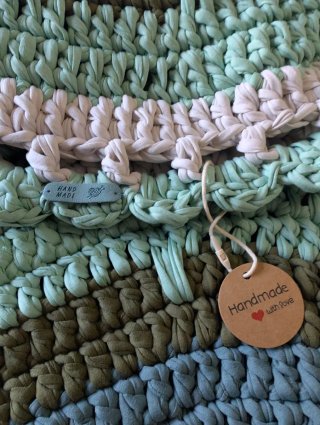 Tappeto all'uncinetto in cotone Trapillo 90cm