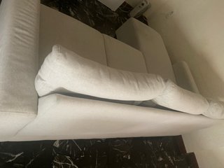 Divano Chaise Longue Grigio Chiaro 3 Posti