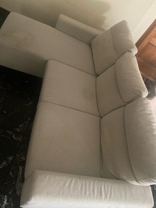 Divano Chaise Longue Grigio Chiaro 3 Posti