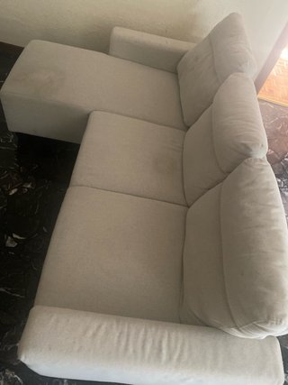 Divano Chaise Longue Grigio Chiaro 3 Posti