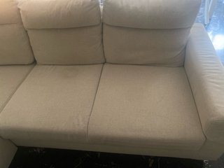 Divano Chaise Longue Grigio Chiaro 3 Posti