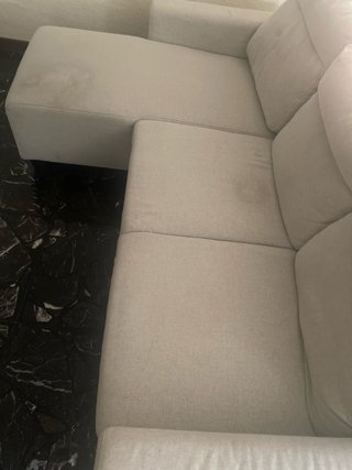 Divano Chaise Longue Grigio Chiaro 3 Posti