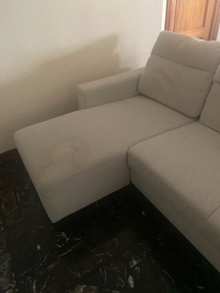 Divano Chaise Longue Grigio Chiaro 3 Posti