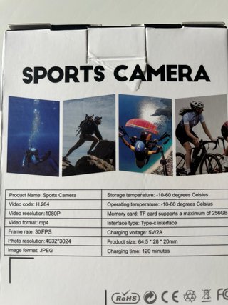 Mini Cámara Deportiva 1080p WiFi