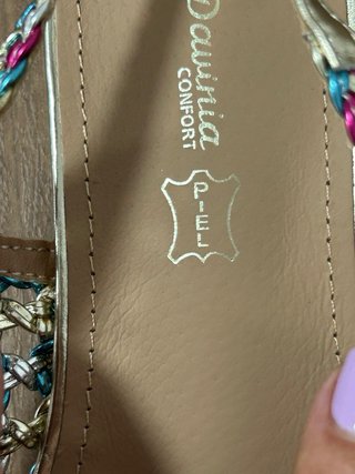 Sandalias Davinia Talla 40 Doradas Multicolor