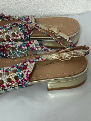 Sandalias Davinia Talla 40 Doradas Multicolor
