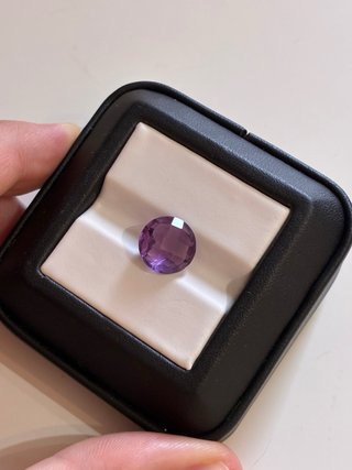 Ametista naturale 4.00 ct taglio round brillante.