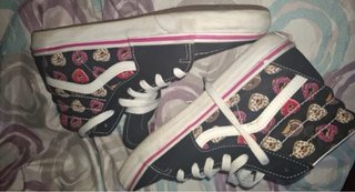 Vans Mujer Negro y Rosa