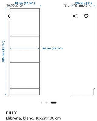 Mobile Billy Ikea con porte e scaffale