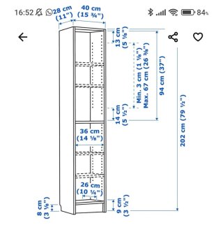 Mobile Billy Ikea con porte e scaffale