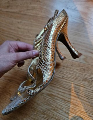 Roberto Verino Sandalias Fiesta Oro/Plata Talla 38