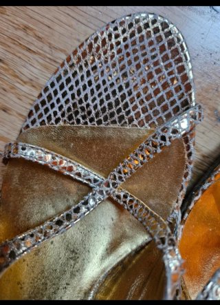 Roberto Verino Sandalias Fiesta Oro/Plata Talla 38