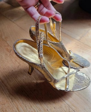 Roberto Verino Sandalias Fiesta Oro/Plata Talla 38