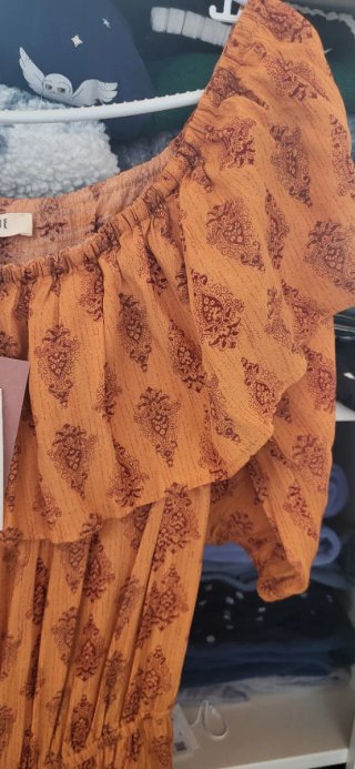 Mono SLOWLOVE naranja estampado
