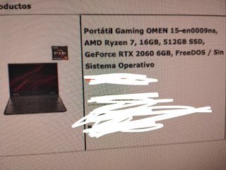 Piezas HP Omen 15-en0009ns R7 RTX2060
