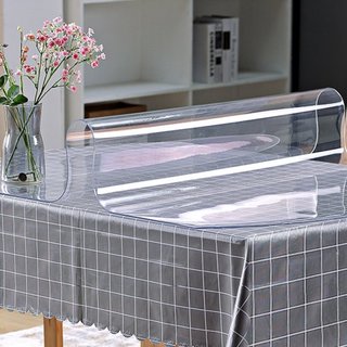 Tappeto da Tavolo in Plastica 24 x 60 Pollici, Protezione da Tavolo Trasparente da 1,5 mm, Tappeto Rettangolare da Scrivania, Impermeabile e Facile da Pulire per Ufficio, Toletta, Comodino...